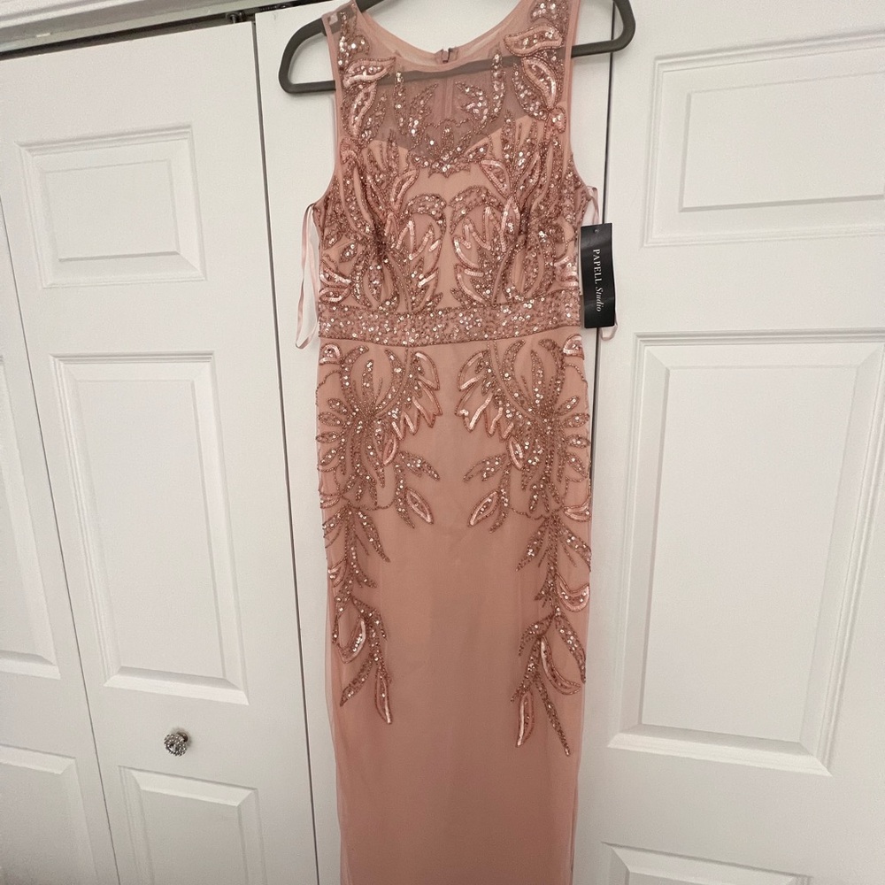 Adrianna Papell Column Gown - Picture 3 of 9